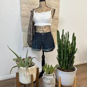 American‎ eagle vintage pocket embroidered denim shorts